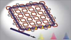 Rendering of a light-guiding lattice of micro-rings that researchers predict will create a highly efficient frequency comb